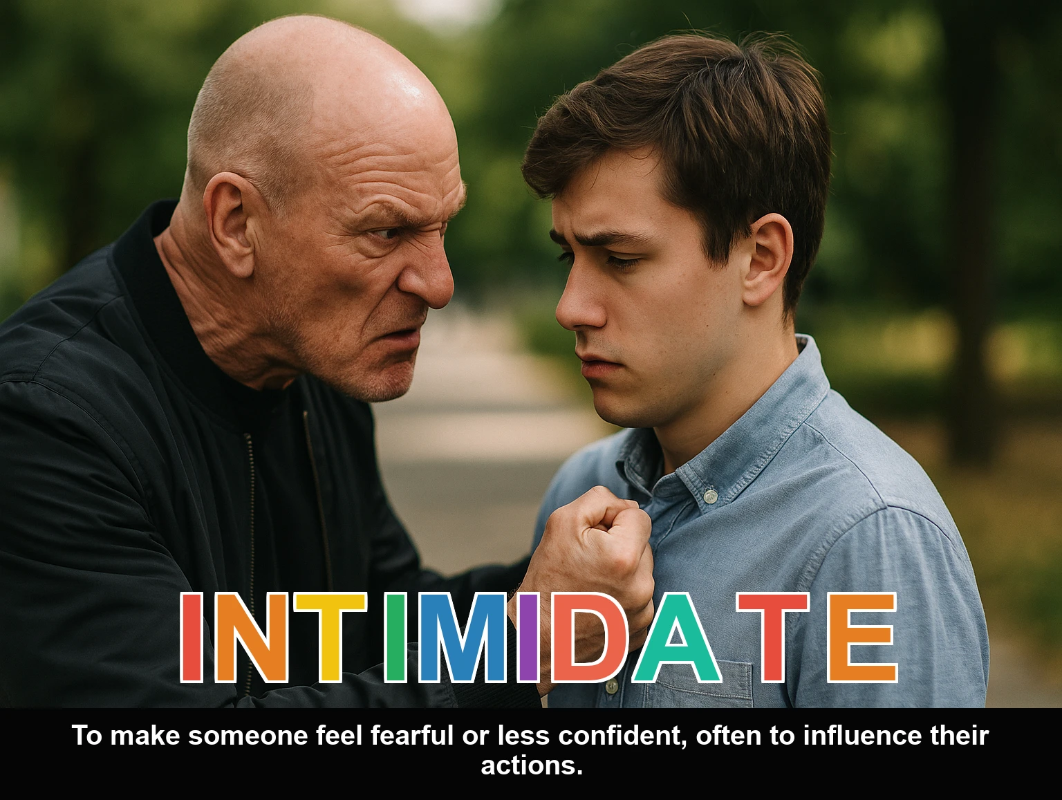 English Illustration for intimidate